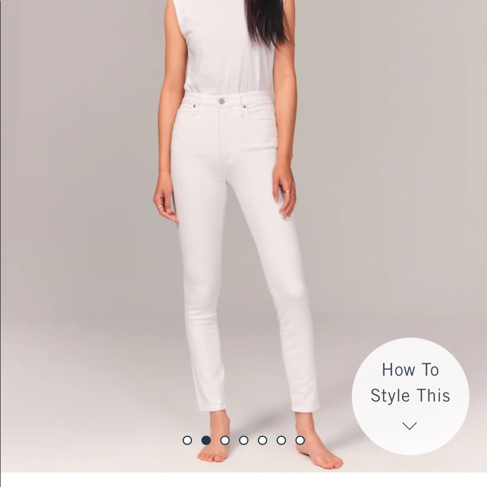 Abercrombie white skinny jeans